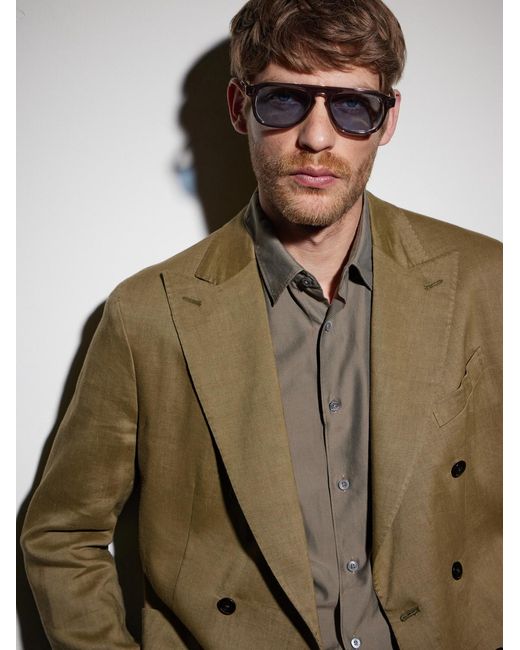 Cutler & Gross Metallic Gr14 Aviator-Style Acetate Sunglasses for men