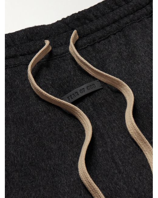 Fear Of God Forum gerade geschnittene Hose aus einer Schurwoll-Kaschmirmischung mit Kordelzugbund in Black für Herren