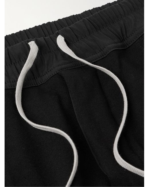 Rick Owens Black Mastodon Tapered Cotton-jersey Drawstring Cargo Trousers for men