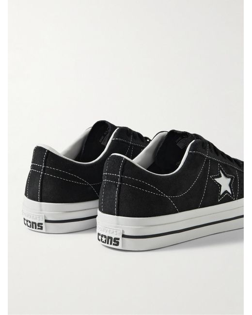 Mor dejligt at møde dig materiale Converse One Star Pro Leather-trimmed Suede Sneakers in Black for Men |  Lyst Australia