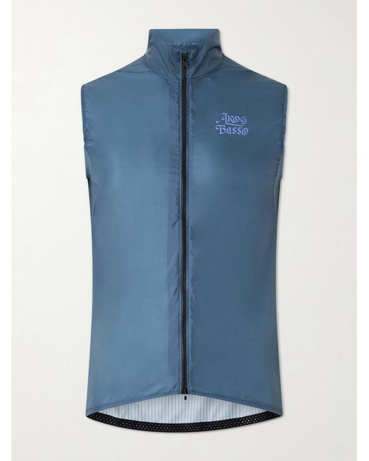A Kind Of Guise Blue Basso Giro Alpino Logo-Print Shell Cycling Gilet for men