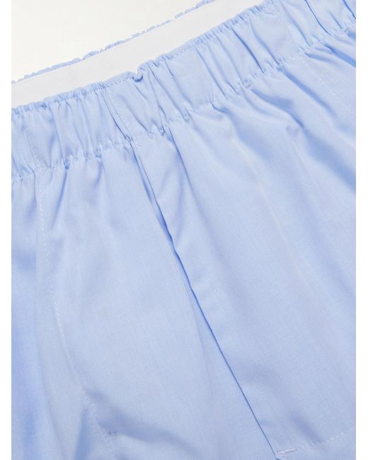 Tencel Lyocell-Poplin Boxer Shorts di CDLP in Blue da Uomo