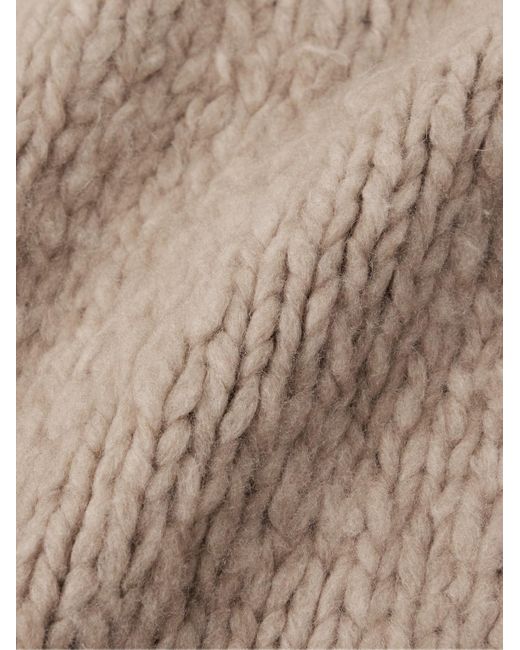 Pullover in cashmere spazzolato Lawrence di Gabriela Hearst in Natural da Uomo