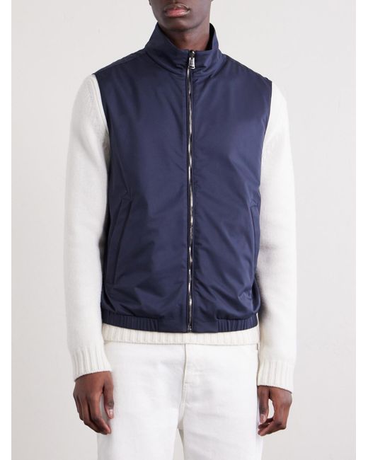 Canali Blue Shell Gilet for men