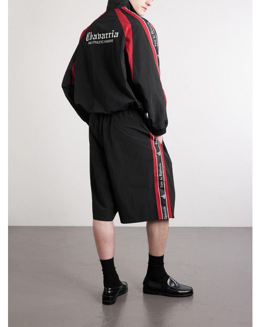 Willy Chavarria Black Casa De Chavarria Logo-detailed Shell Jacket for men