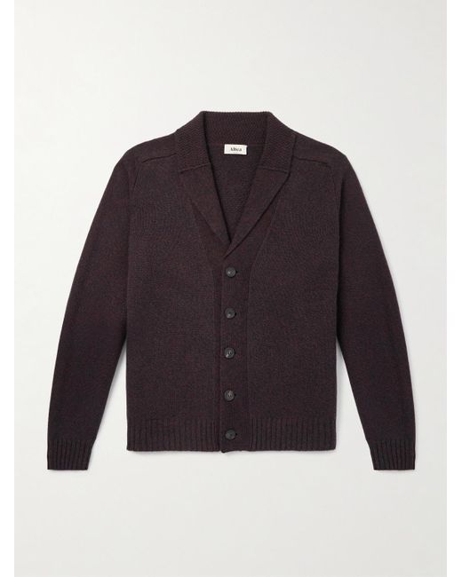 Altea Blue Shawl-Collar Wool And Cashmere-Blend Cardigan for men
