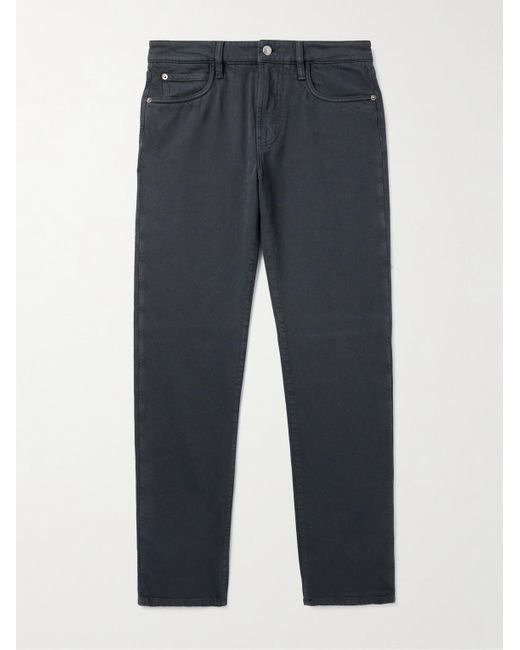 Loro Piana Blue Quarona Slim-Fit Stretch-Cotton Twill Trousers for men