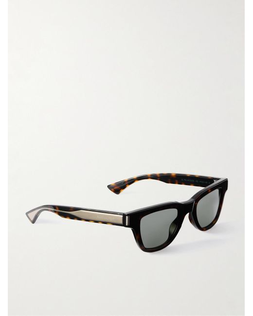 Saint Laurent Black Jacques D-Frame Tortoiseshell Acetate Sunglasses for men