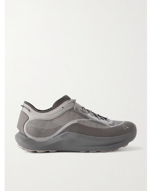 Roa Gray Sella Rubber-Trimmed Prowave Jacquard Trail Sneakers for men