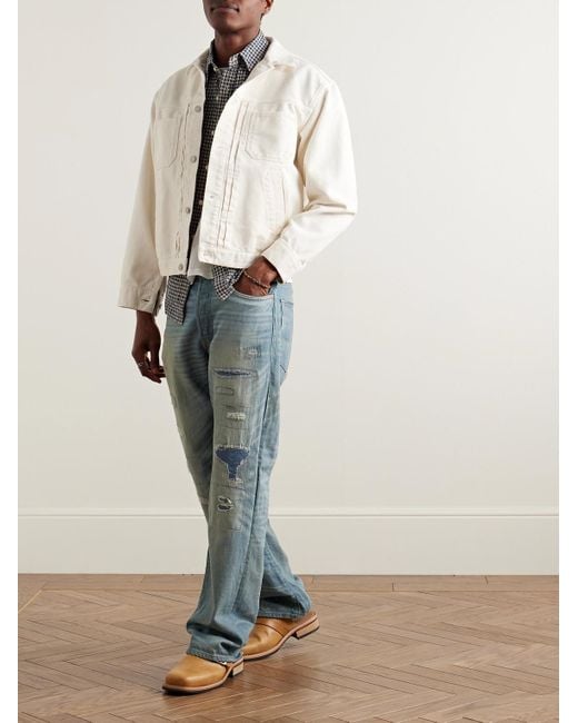 Jeans A Gamba Dritta di RRL in Blue da Uomo