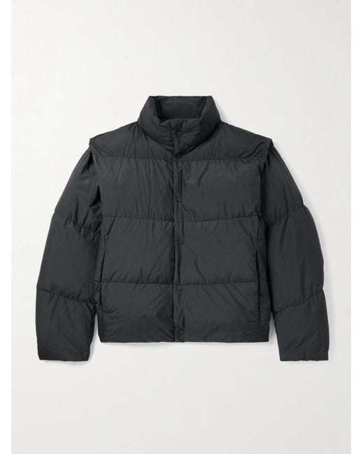 Laminar Black Quilted Shell Down Jacket for men