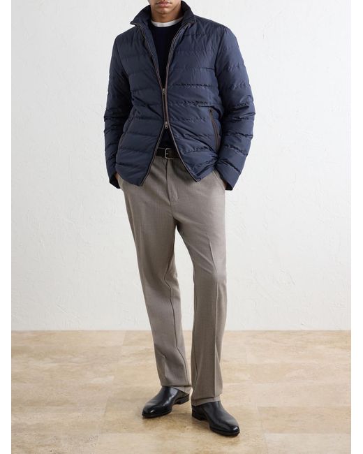 Herno Quilted Padded Down Jacket in Blue für Herren