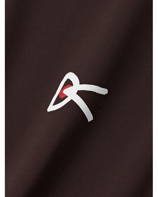 District Vision Brown Deva-Tech Logo-Print Stretch-Jersey T-Shirt for men