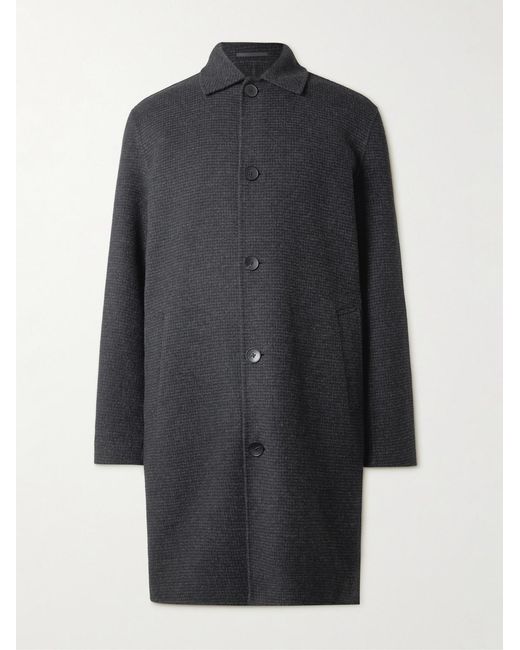 Mr P. Blue Checked Double-faced Wool And Cashmere-blend Coat for men