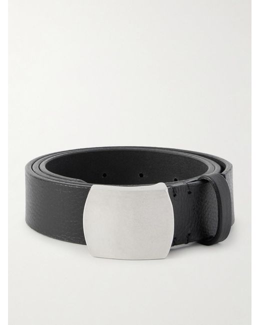 Neighborhood Black 3Cm Full-Grain Leather Belt for men