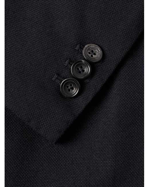 J. Mueser Blue Waverly Wool-hopsack Blazer for men