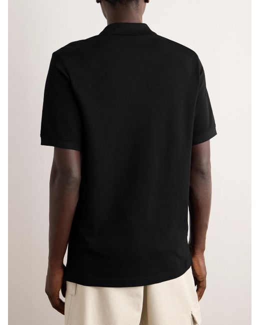 Polo in cotone piqué con logo ricamato Club di Nike in Black da Uomo