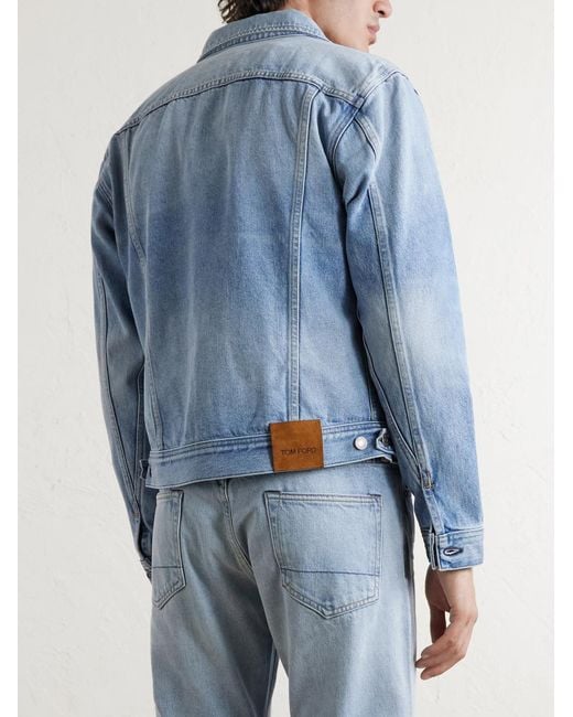 Tom Ford Blue Iconic Denim Jacket for men