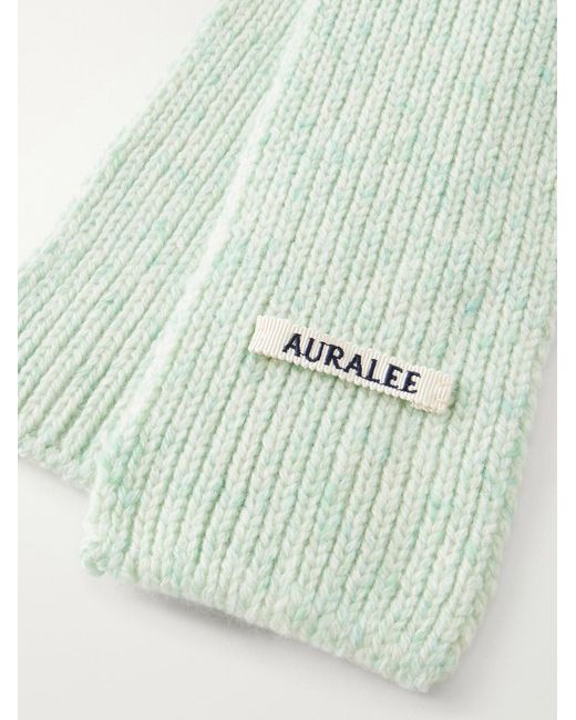 Auralee Green Cashmere Scarf for men