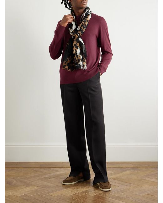 Gabriela Hearst Red Palco Slim-Fit Merino Wool Sweater for men
