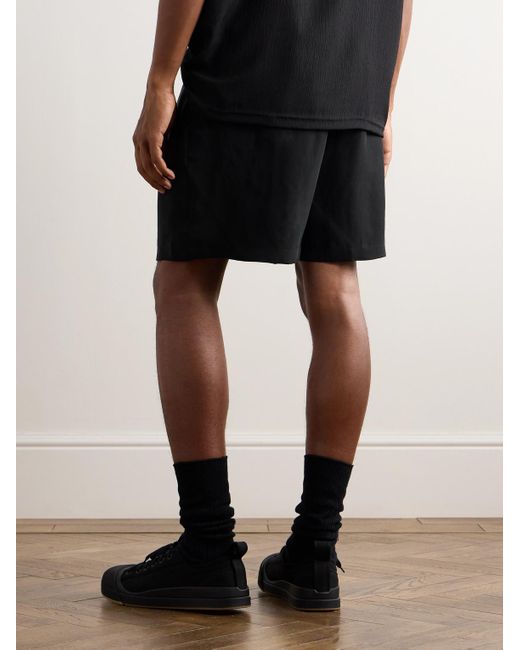 Frankie Shop Black Leland Straight-leg Bembergtm Shorts for men