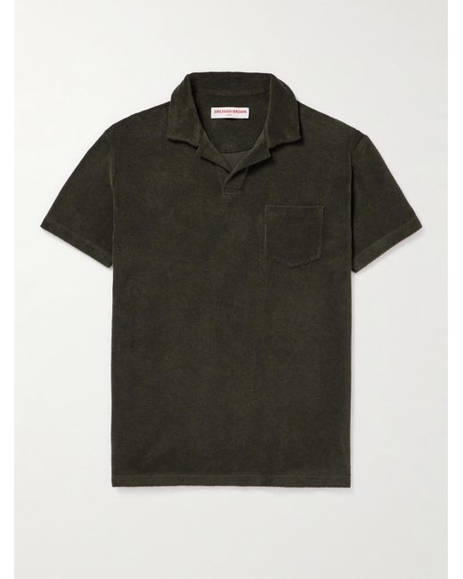 Orlebar Brown Green Cotton-terry Polo Shirt for men