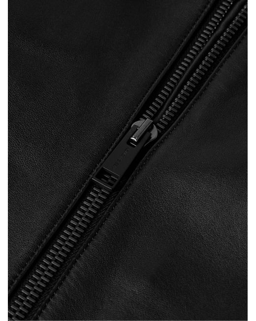 Yves Salomon Black Shearling-trimmed Leather Jacket for men