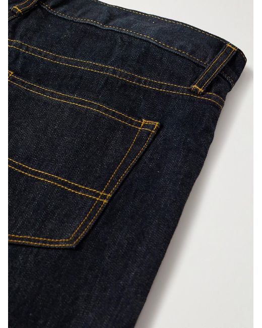 Jeans a gamba dritta con pieghe di Noah NYC in Blue da Uomo