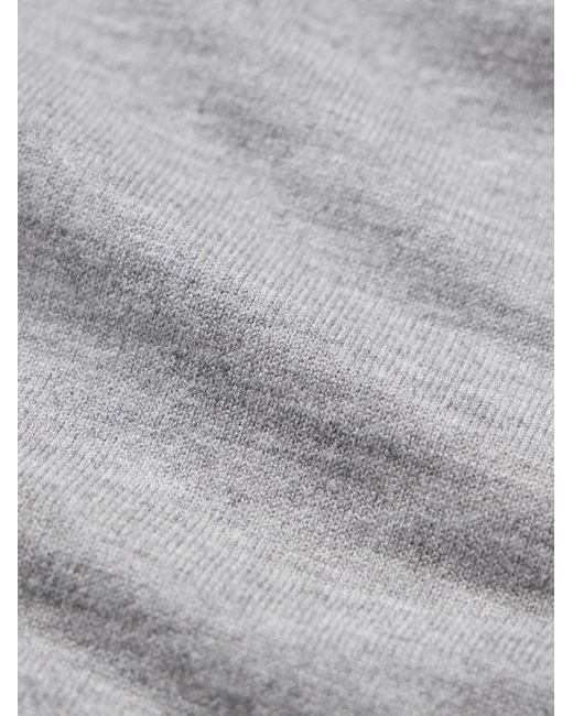 Theory Gray Goris Knitted Polo Shirt for men