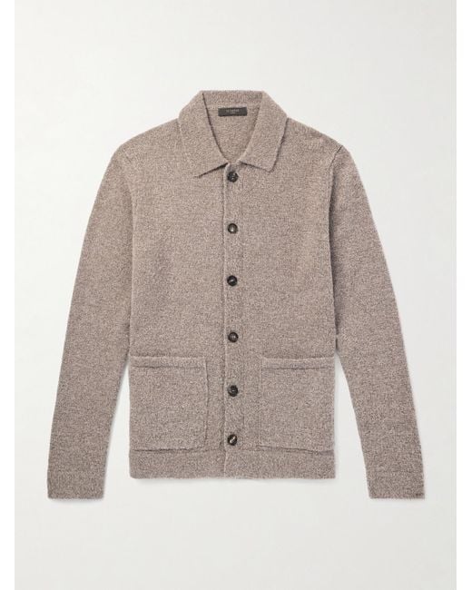 Incotex Natural Wool-blend Cardigan for men