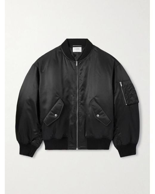 Saint Laurent Black Recycled-shell Bomber Jacket for men