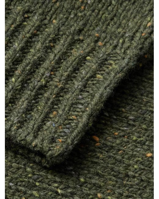 A.P.C. Green Harris Flecked Merino Wool Sweater for men