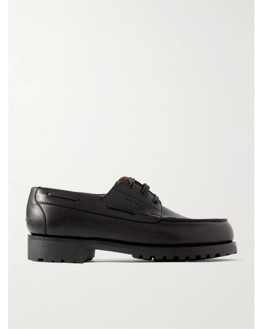J.M. Weston Black Leather Derby Shoes for men