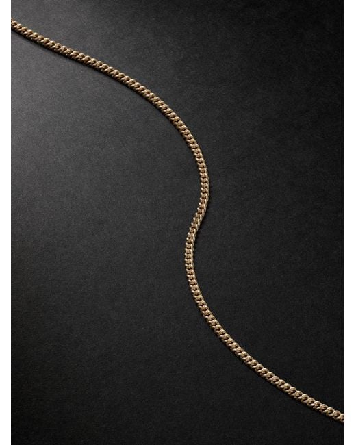 Jacquie Aiche Black 14-karat Gold Curb Chain Necklace for men