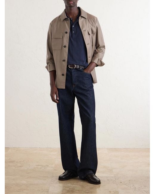 Slowear Natural Wool And Silk-blend Overshirt for men