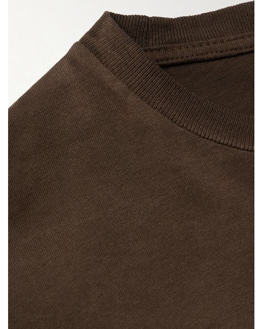 SSAM Brown Organic Cotton-jersey T-shirt for men