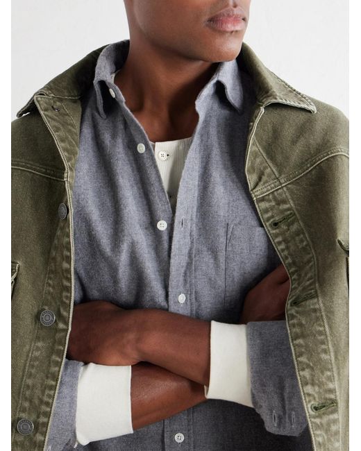 Hartford Gray Paul Cotton-Flannel Shirt for men