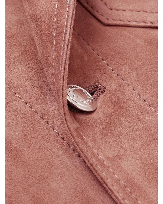 Paul Smith Pink Slim-Fit Suede Jacket for men