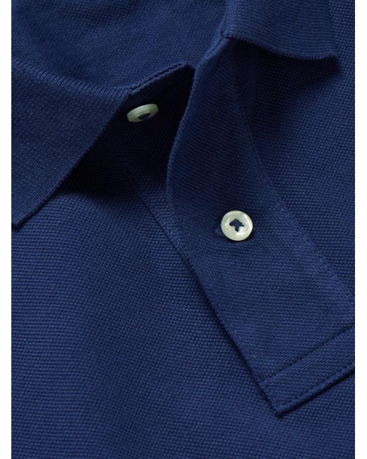 Polo Ralph Lauren Blue Slim-Fit Cotton-Piqué Polo Shirt for men