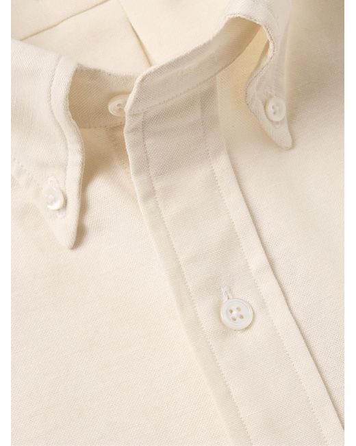 Drake's Hemd aus Baumwoll-Oxford mit Button-Down-Kragen in Natural für Herren
