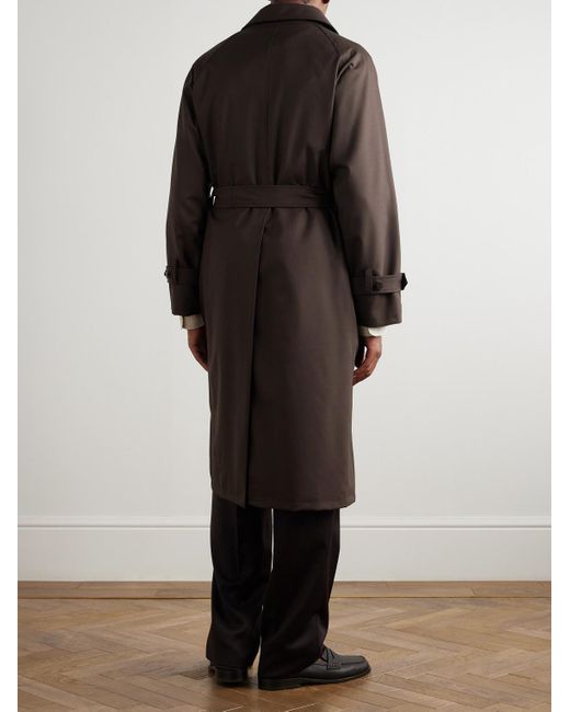 STÒFFA Black Wool-canvas Coat for men