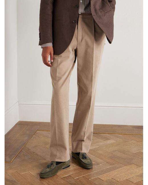 Rubinacci Green Marphy Tasseled Suede Loafers for men