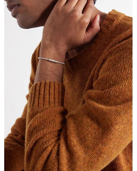 Le Gramme Natural 11G Beaded Sterling Bracelet for men