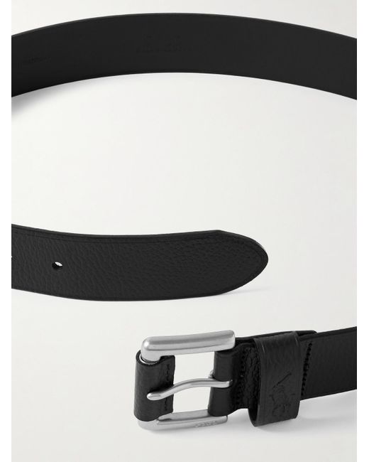 Cintura in pelle pieno fiore di Polo Ralph Lauren in Black da Uomo