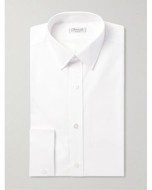 Charvet White Cotton Shirt for men