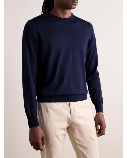 Canali Pullover aus Baumwolle in Blue für Herren