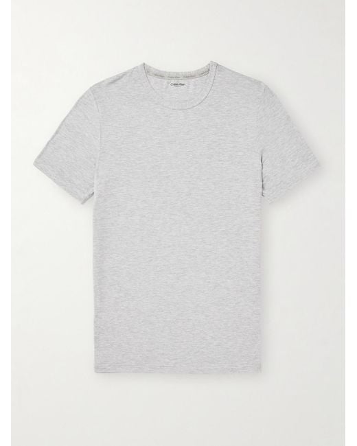 Calvin Klein White Stretch-modal Jersey Pyjama T-shirt for men