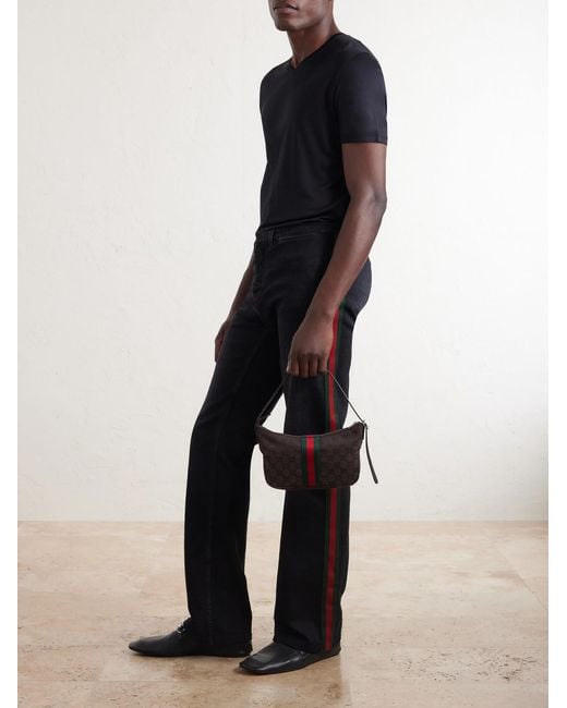 Gucci White Lunetta GG Sumpreme-jacquard Webbing-trimmed Canvas Tote Bag for men