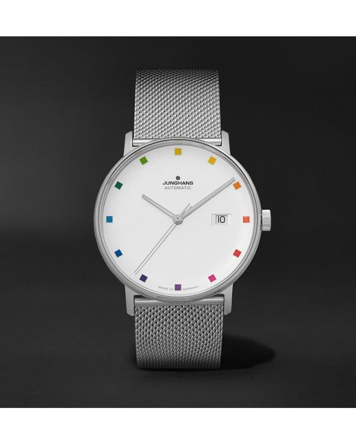 Junghans White Limited Edition Form A 100 Jahre Bauhaus Automatic 39.3mm Stainless Steel Watch, Ref. No. 027/4937.44 for men