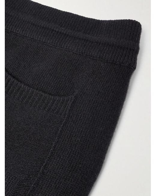 Canali Black Straight-Leg Wool And Cashmere-Blend Sweatpants for men